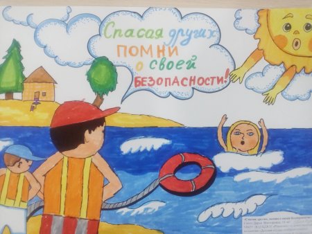 Рисунок на тему безопасность на воде летом