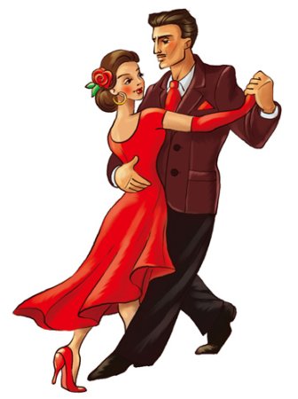 Танцующая пара мультяшная