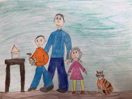 Детские рисунки папы