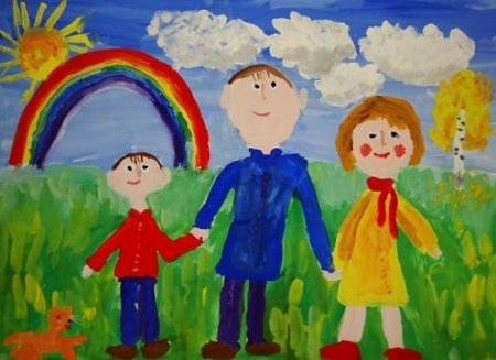 Рисование моя семья старшая группа