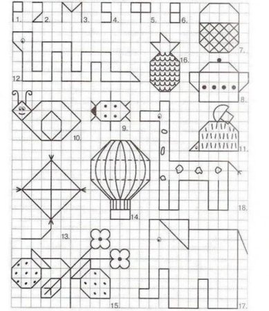 Графические узоры по клеточкам