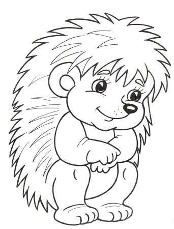 Еж раскраска