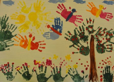 Коллективное рисование в детском саду