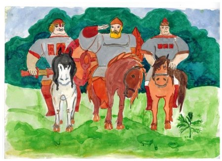 Рисунок к богатырской симфонии Бородина