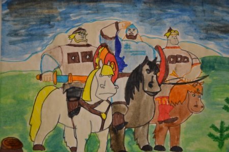 Богатырь рисунок