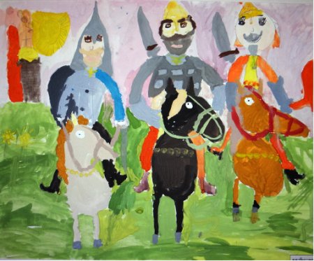 Три богатыря рисунок для детей