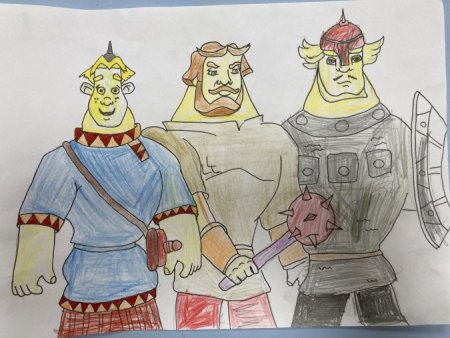 Три богатыря детские рисунки