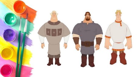 Легкий портрет богатыря Илья Муромец