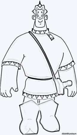 Разукрашку Илья Муромца