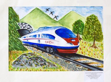 Железная дорога рисунок