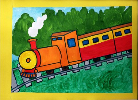 Поезд рисунок