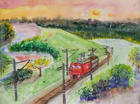 Детские рисунки РЖД