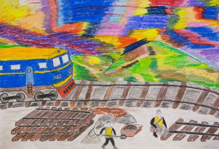 Рисование на тему поезда