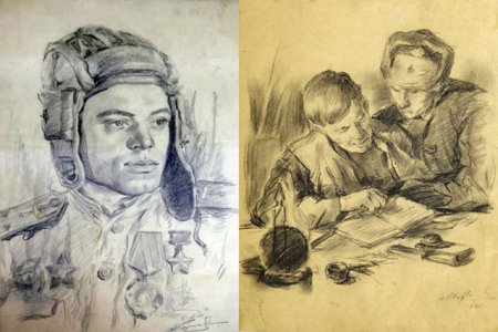 Зарисовки фронтовых художников