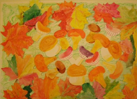 Поделка осенний ковер