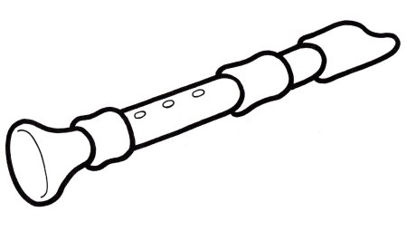 Свирель музыкальный инструмент раскраска для детей