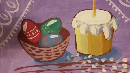 Пасхальный натюрморт старшая группа