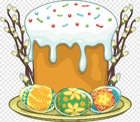 Рисунок кулича на Пасху