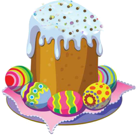 Кулич Пасхальный мультяшный