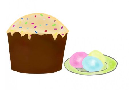 Пасхальный кулич рисование