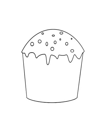 Пасхальный кулич рисование