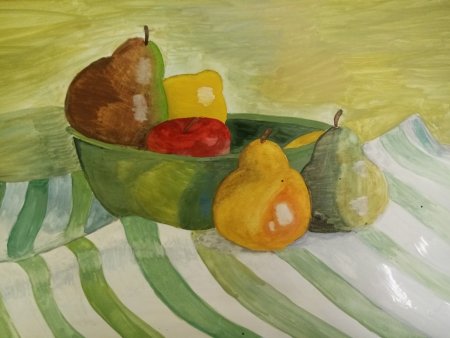 Натюрморт с фруктами для детей
