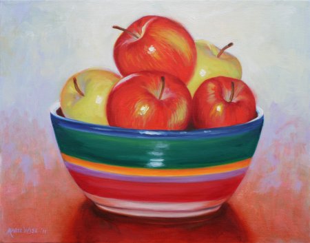 Рисование ваза с фруктами