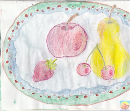 Натюрморт с фруктами для детей 3 класса