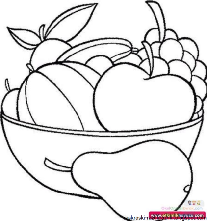 Натюрморт раскраска для детей