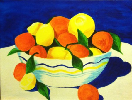 Натюрморт с фруктами для детей