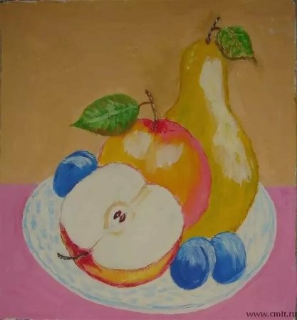 Рисование натюрморта из фруктов