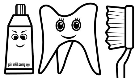 Зубная паста раскраска для детей