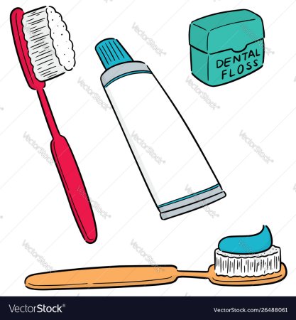 Открытка зубная паста и щетка