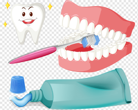 Зубная щетка и паста арт