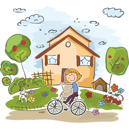 Нарисуй дом и семью