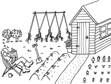 Огород мультяшный