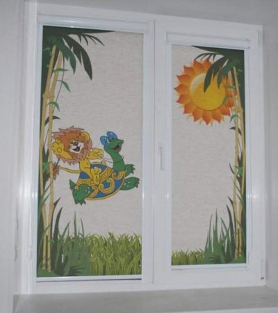 Желтая Римская штора в детскую