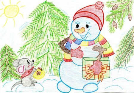 Рисунок на новогоднюю тематику