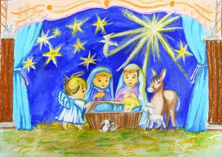 Вифлеемская звезда рисунок на конкурс
