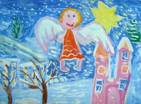Рисунок на тему Рождество