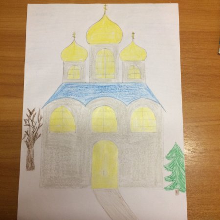 Храм рисунок детский