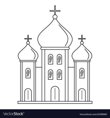 Церковь рисунок карандашом для детей