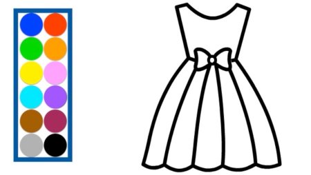 Платье трафареты для детей