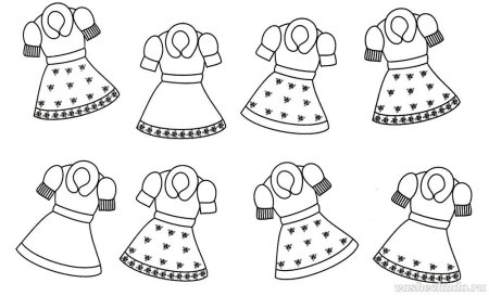Раскраска платье