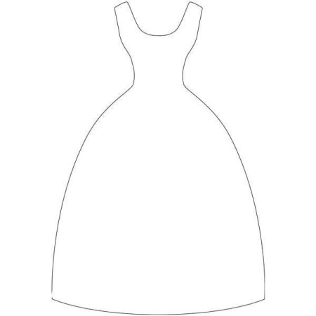 Трафарет девочка в платье