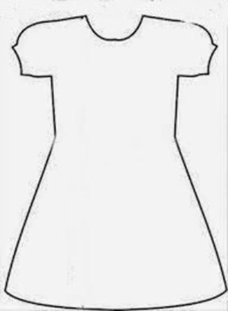 Макет платья для куклы