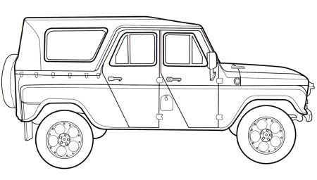 Раскраски для мальчиков Джипы