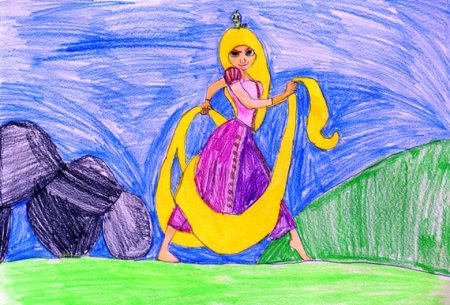 Детские рисунки Рапунцель