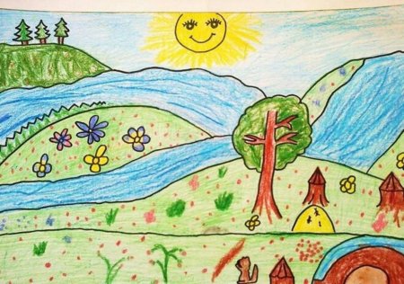 Детские рисунки на день Росси