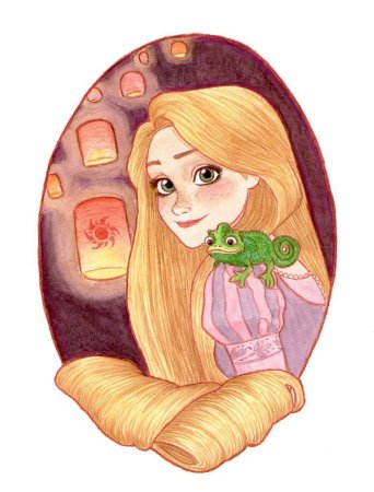 Рапунцель для срисовки